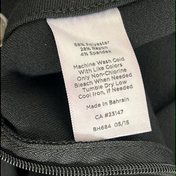 NWT Talbots Heritage Flat Front Hidden Side Zipper Black Pants Size 14 - Picture 5 of 7